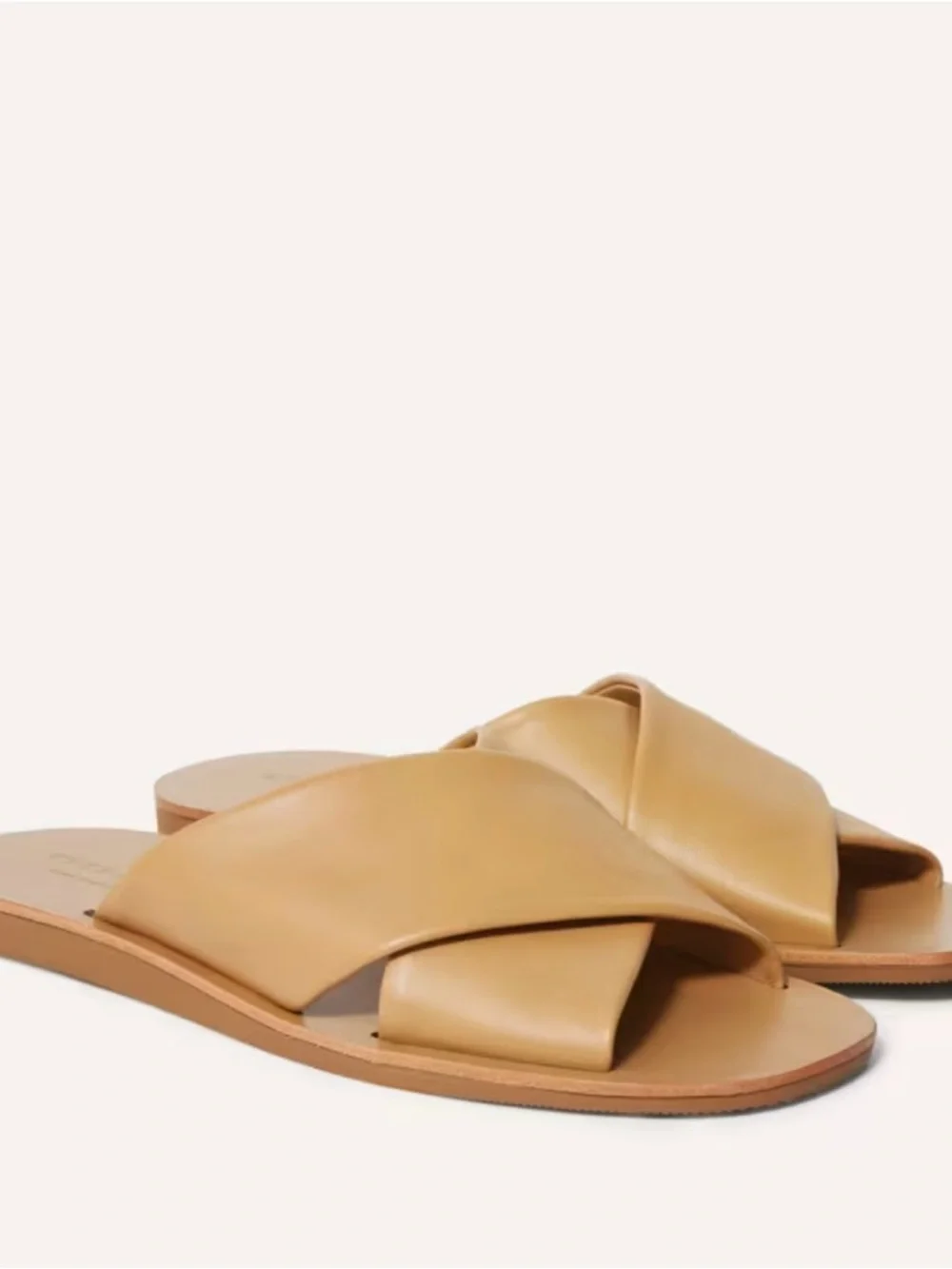 EVERLANE THE DAY CROSSOVER SANDAL - size 9 taupe - Picture 2 of 5